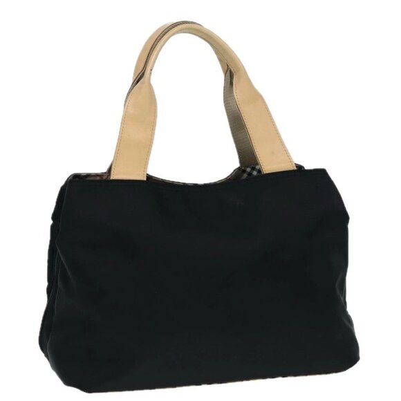 BURBERRY Tote Bag Nylon Silver Black Auth bs17896 - Picture 1 of 15